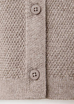 Long sleeves knit cardigan — Medium Brown 2