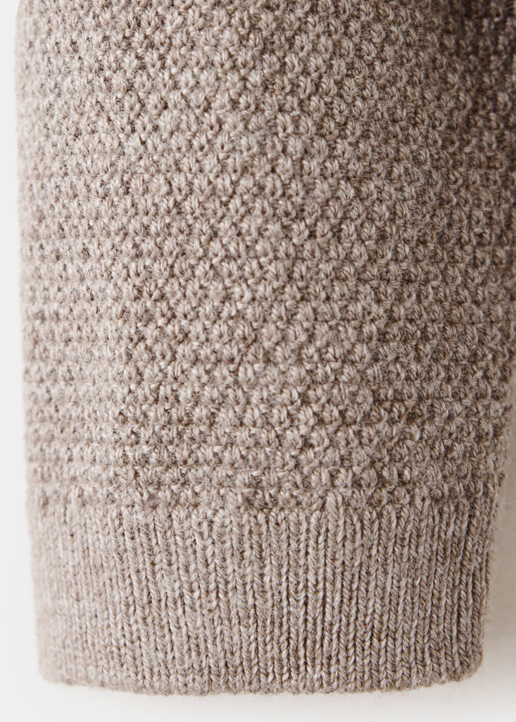Long sleeves knit cardigan — Medium Brown