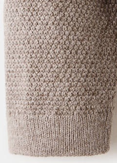 Long sleeves knit cardigan — Medium Brown 4