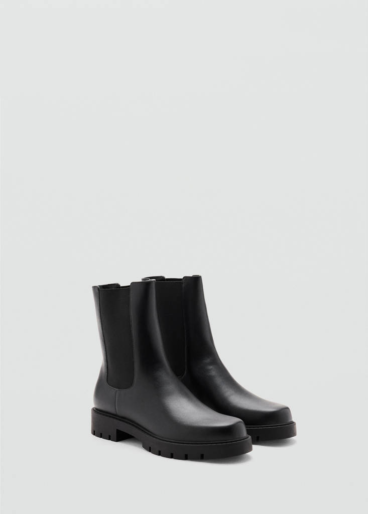 Track sole Chelsea boots — Black