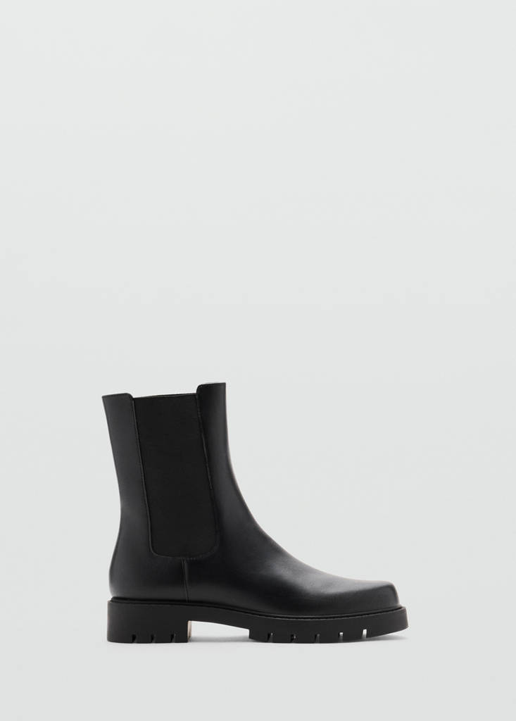 Track sole Chelsea boots — Black