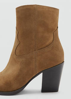 Suede ankle boots with pointed toe — Tobacco Brown 3