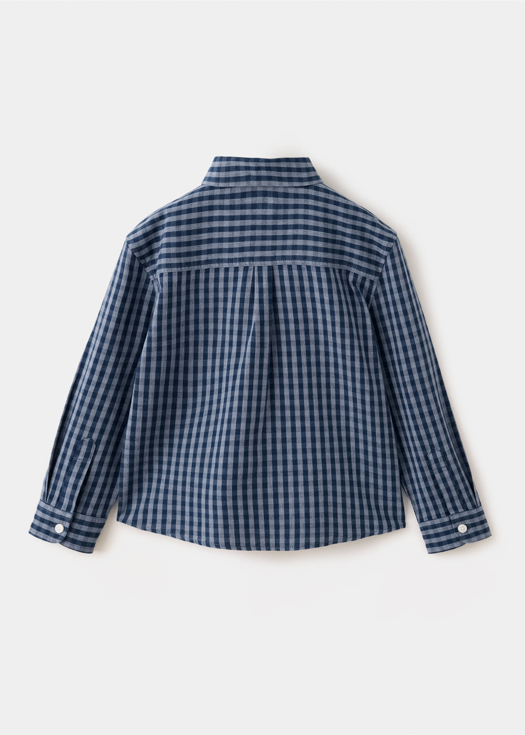 Chemise 100% coton à carreaux - Verso de l’article, Bleu marine. Ref: 37094410-00.