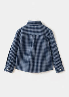100% cotton checked shirt — Navy 5
