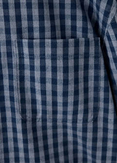 100% cotton checked shirt — Navy 6