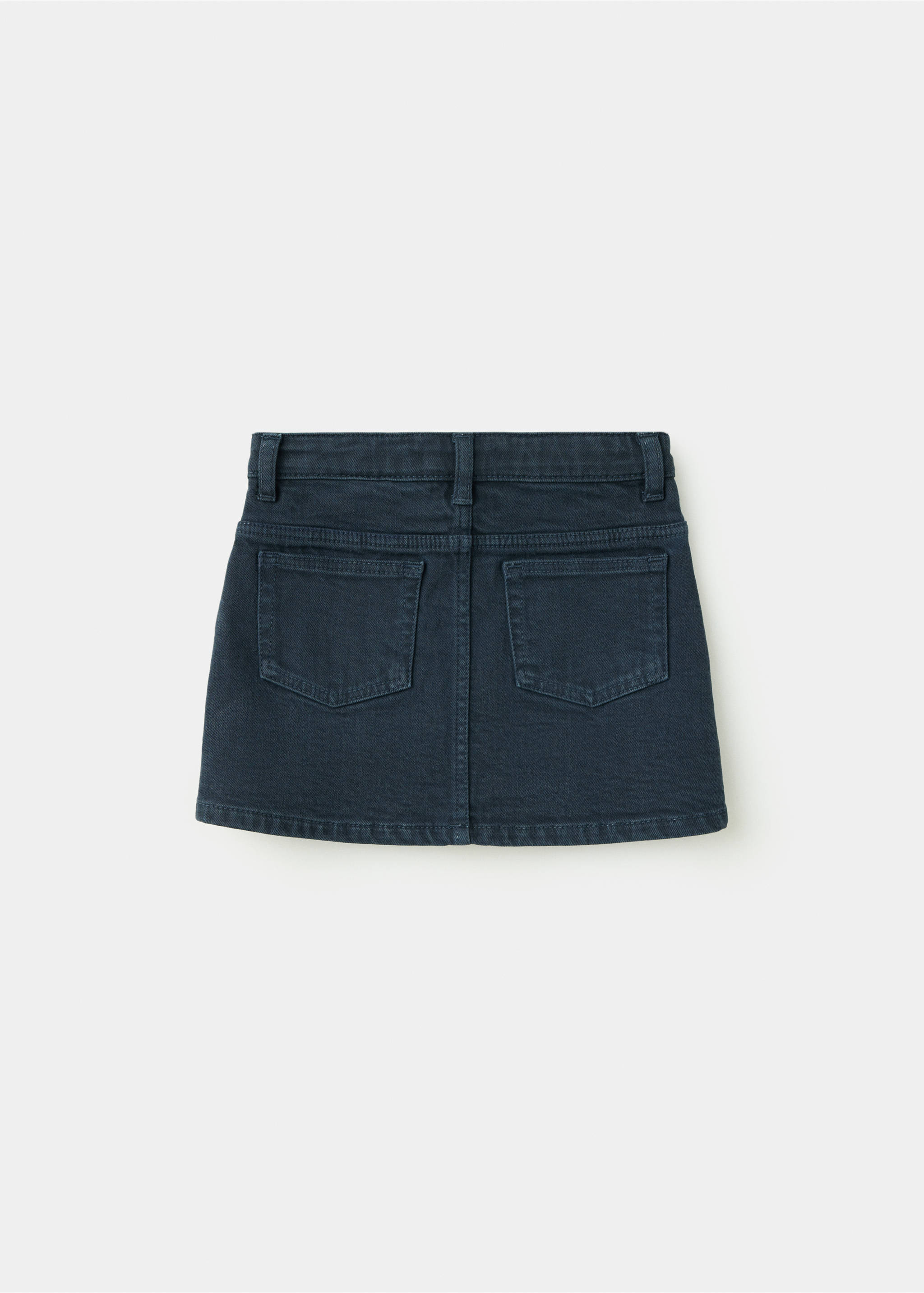 Denim skirt with pockets - Reverse of the article, Navy. Ref: 37094414-00.