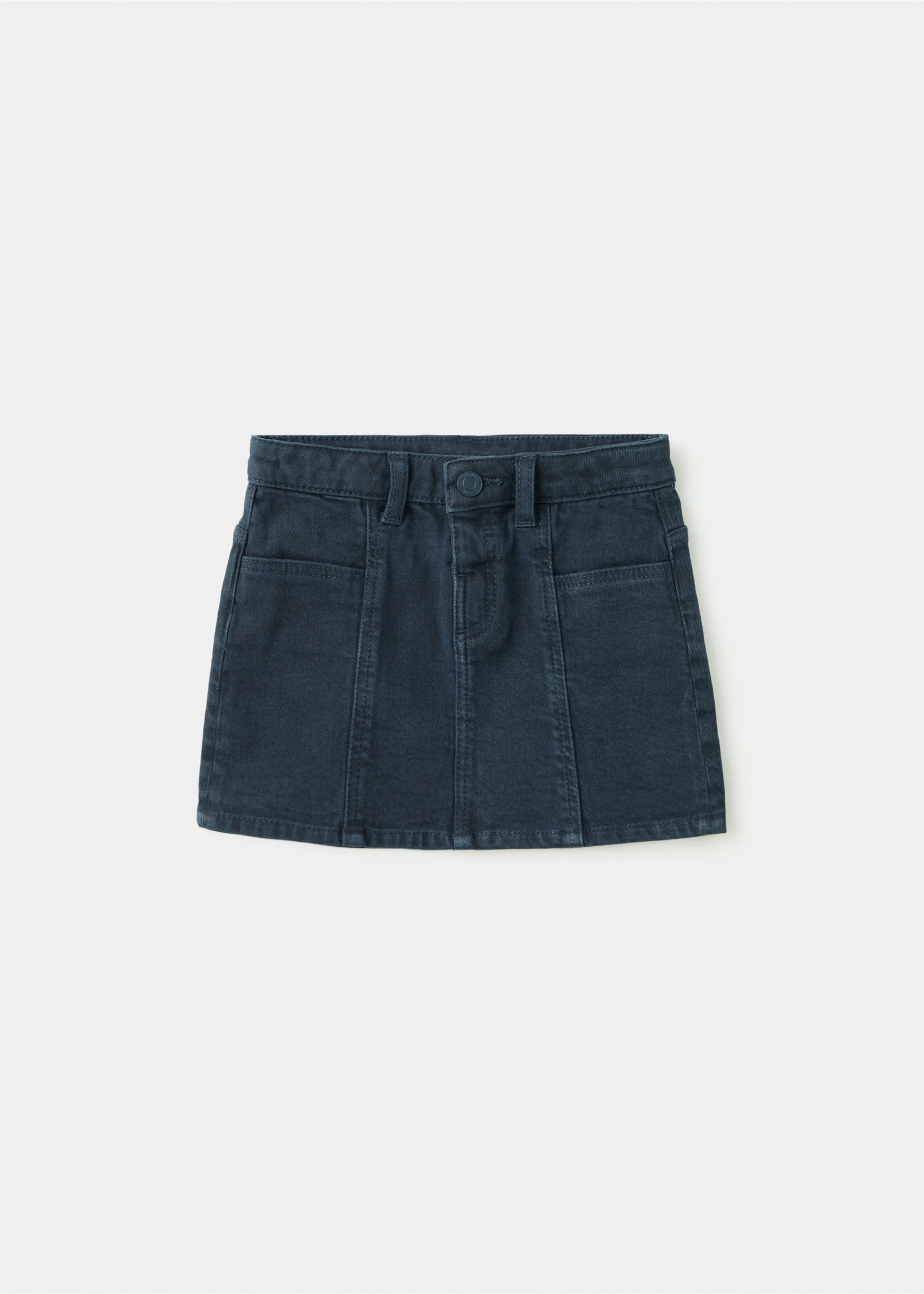 Denim skirt with pockets - Article without model, Navy. Ref: 37094414-00.