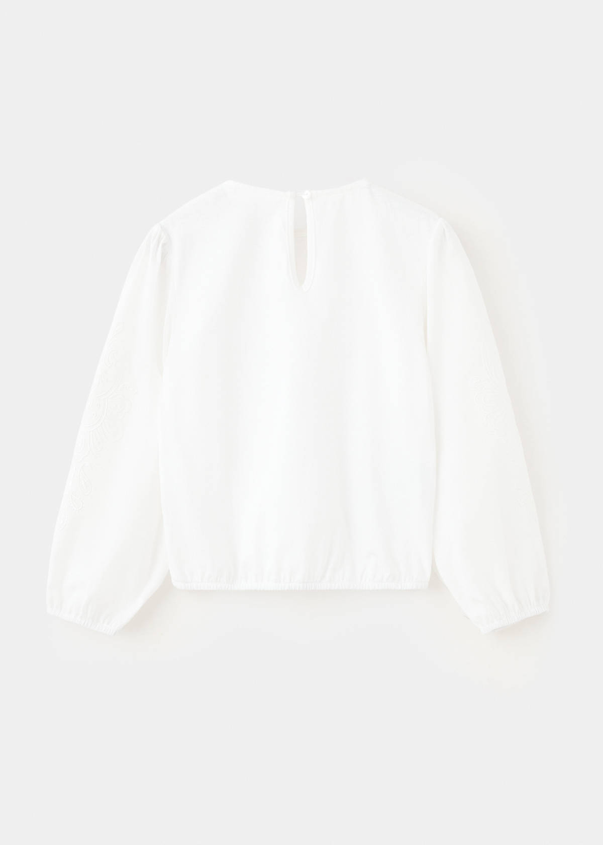 100% cotton embroidered T-shirt — Off White