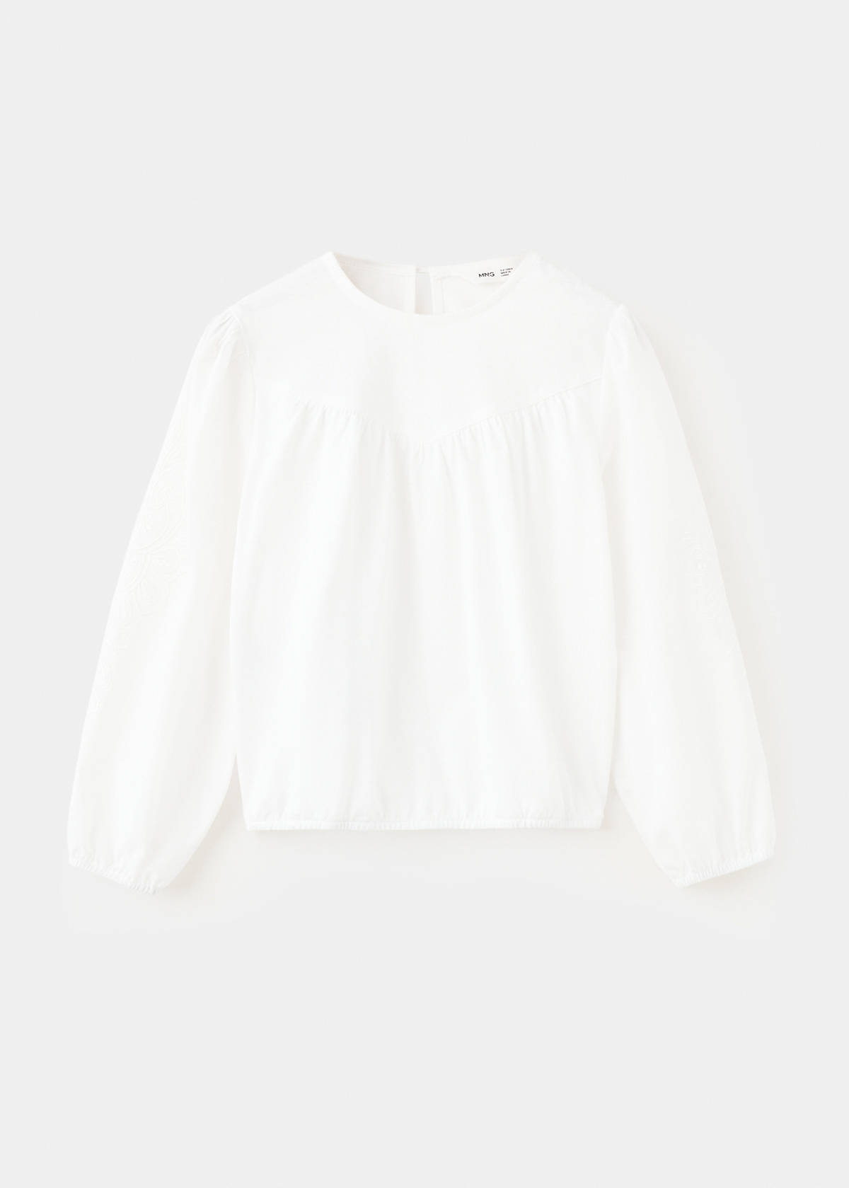 100% cotton embroidered T-shirt — Off White