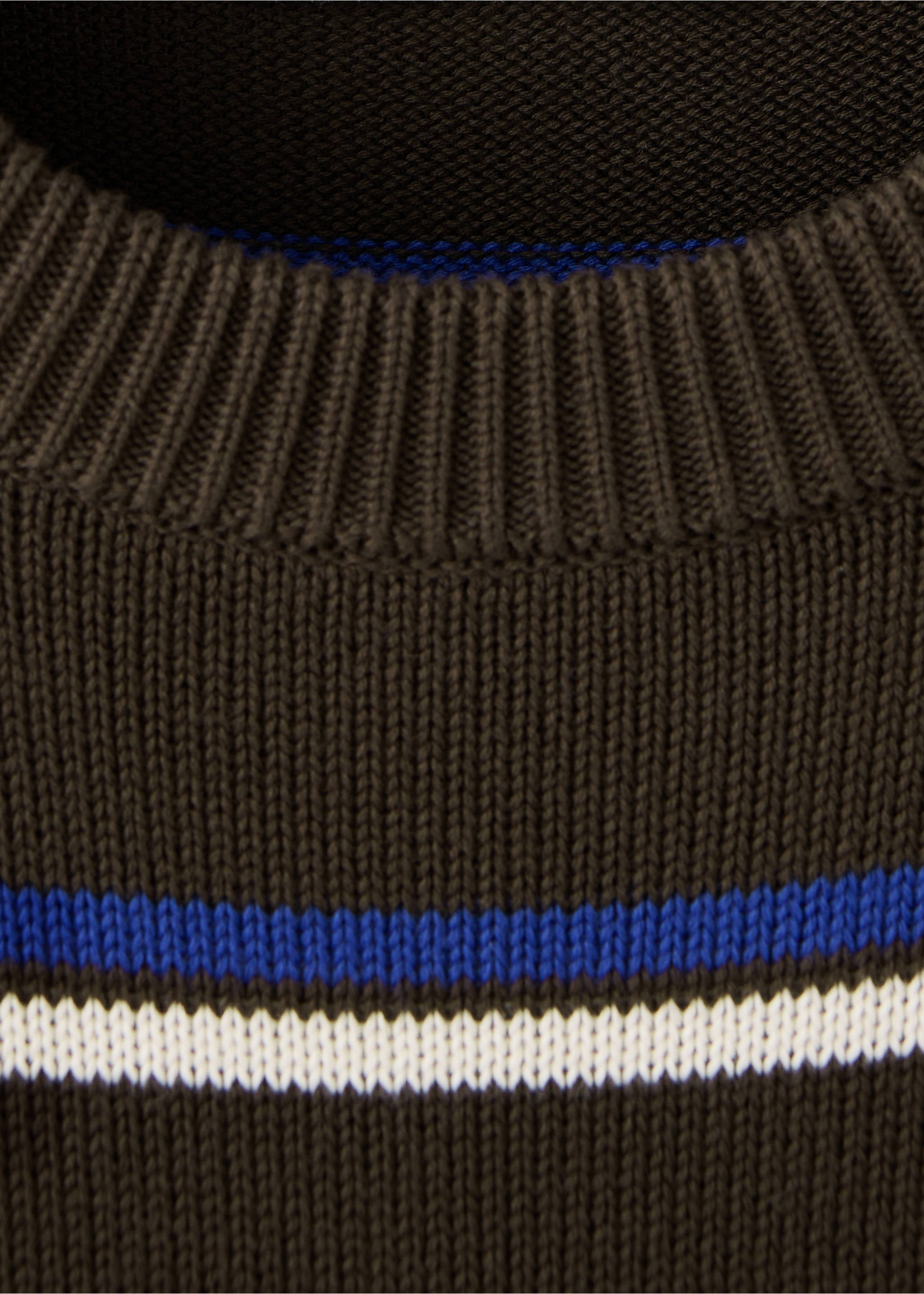 100% cotton mid-weight knit jumper - Details of the article 8, Brown. Ref: 37094422-00.