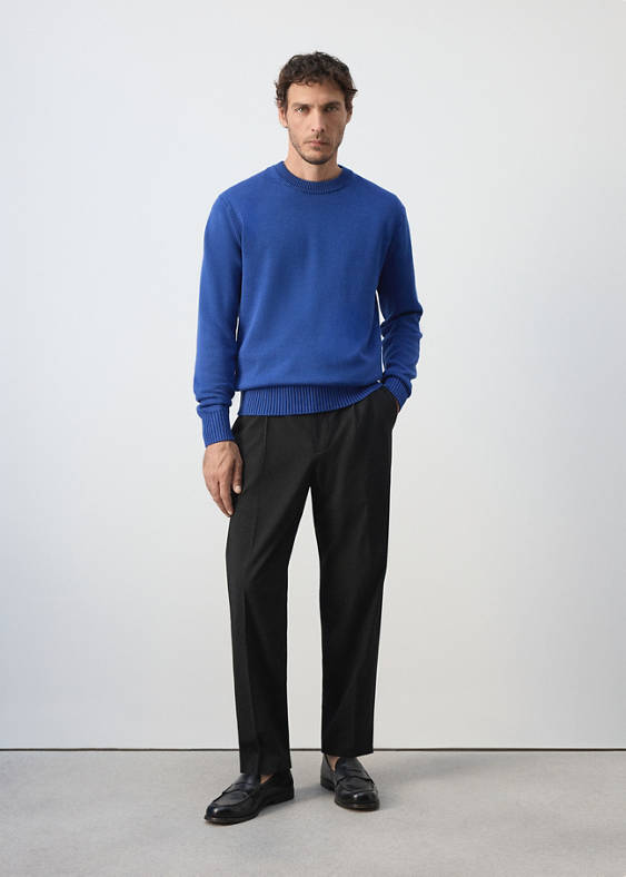 Sweter 100% bawełna dzianina o średniej gramaturze