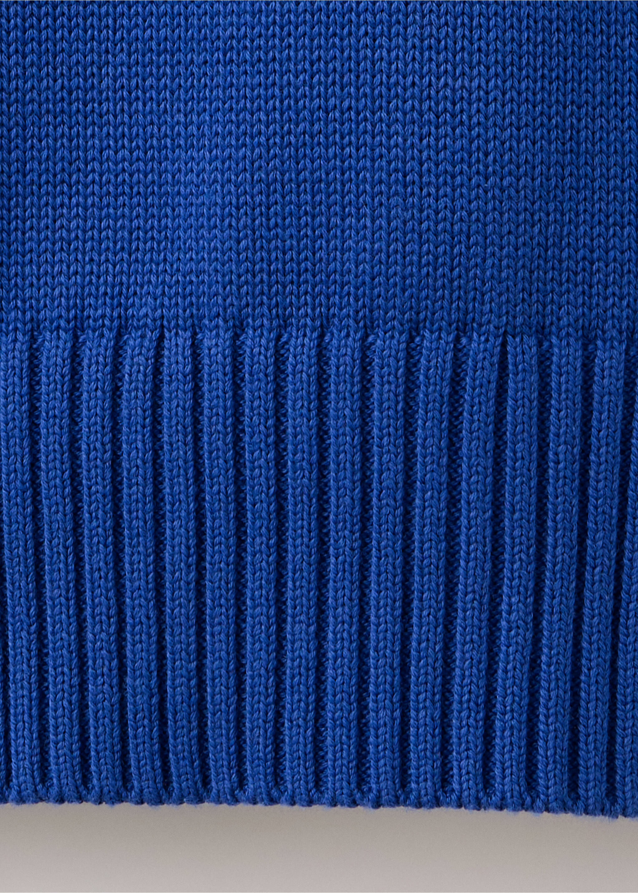 100% cotton mid-weight knit jumper - Details of the article 0, Blue. Ref: 37094422-00.