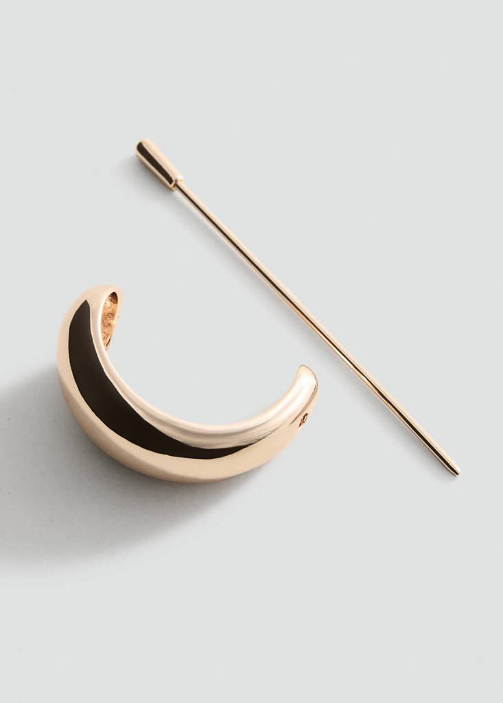 Metal hair barrette — Gold