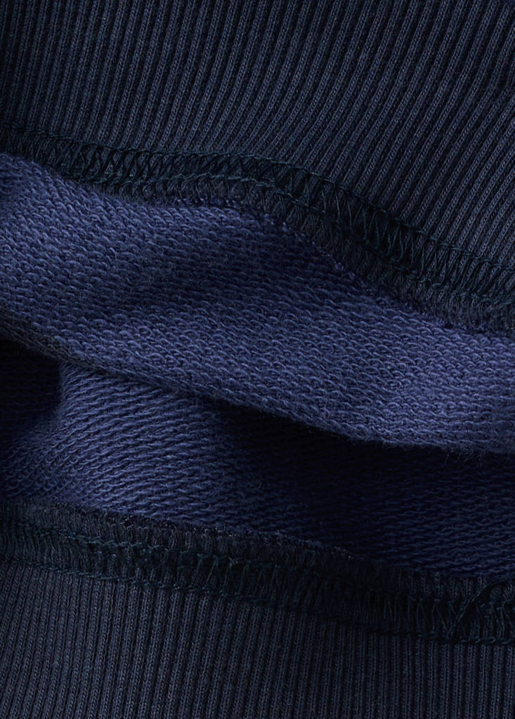 Striped cotton-blend sweatshirt — Dark Navy