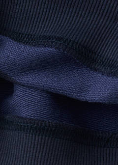 Striped cotton-blend sweatshirt — Dark Navy 4
