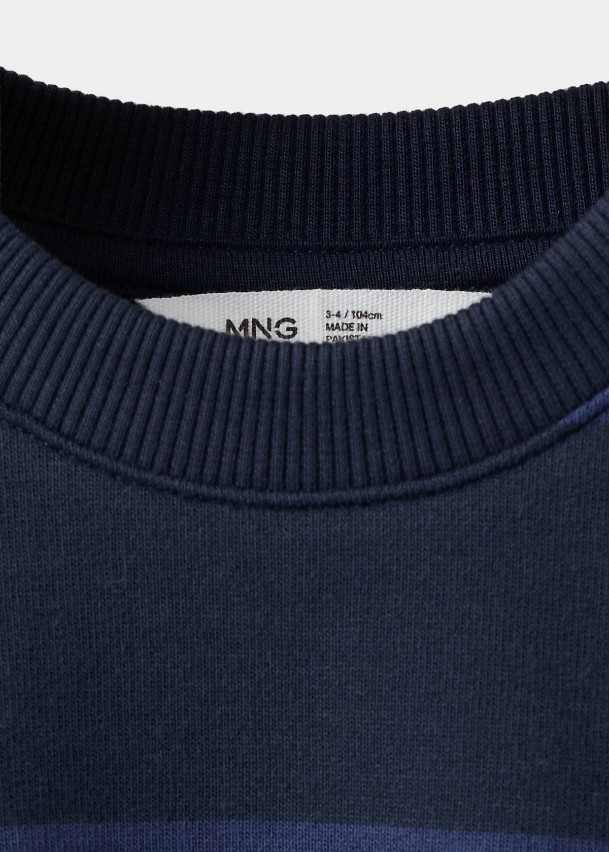 Striped cotton-blend sweatshirt — Dark Navy