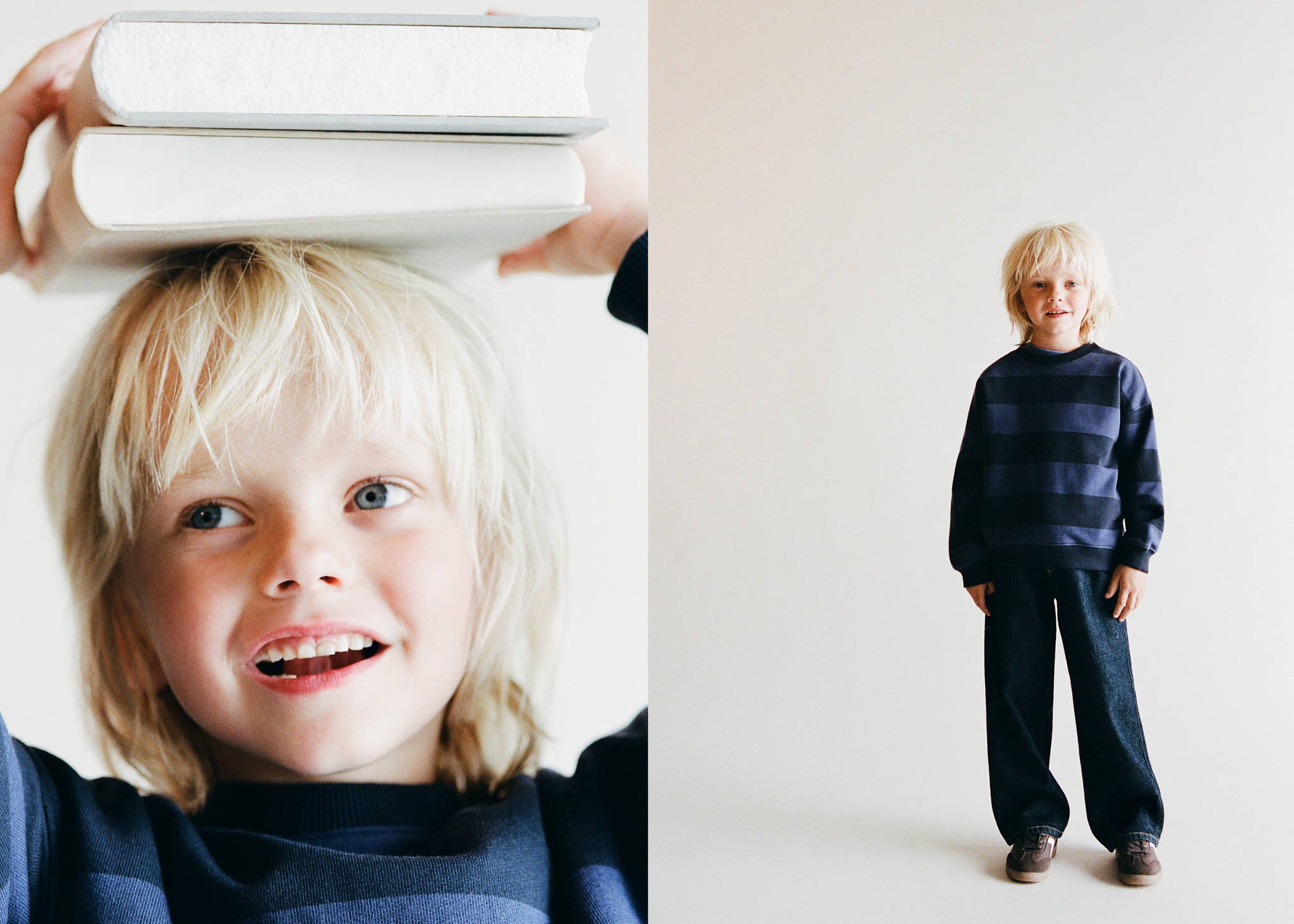 Striped cotton-blend sweatshirt - Panoramic plane