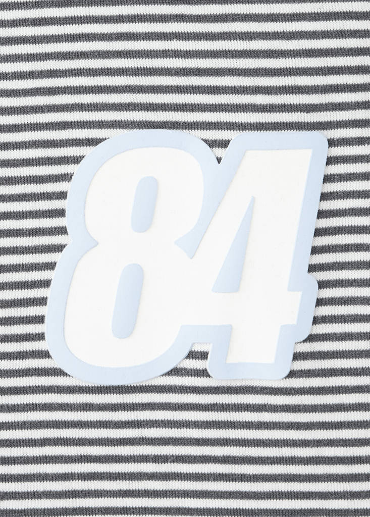 Long printed striped pyjamas — Charcoal