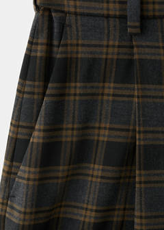 Straight-fit pleated trousers — Brown 7