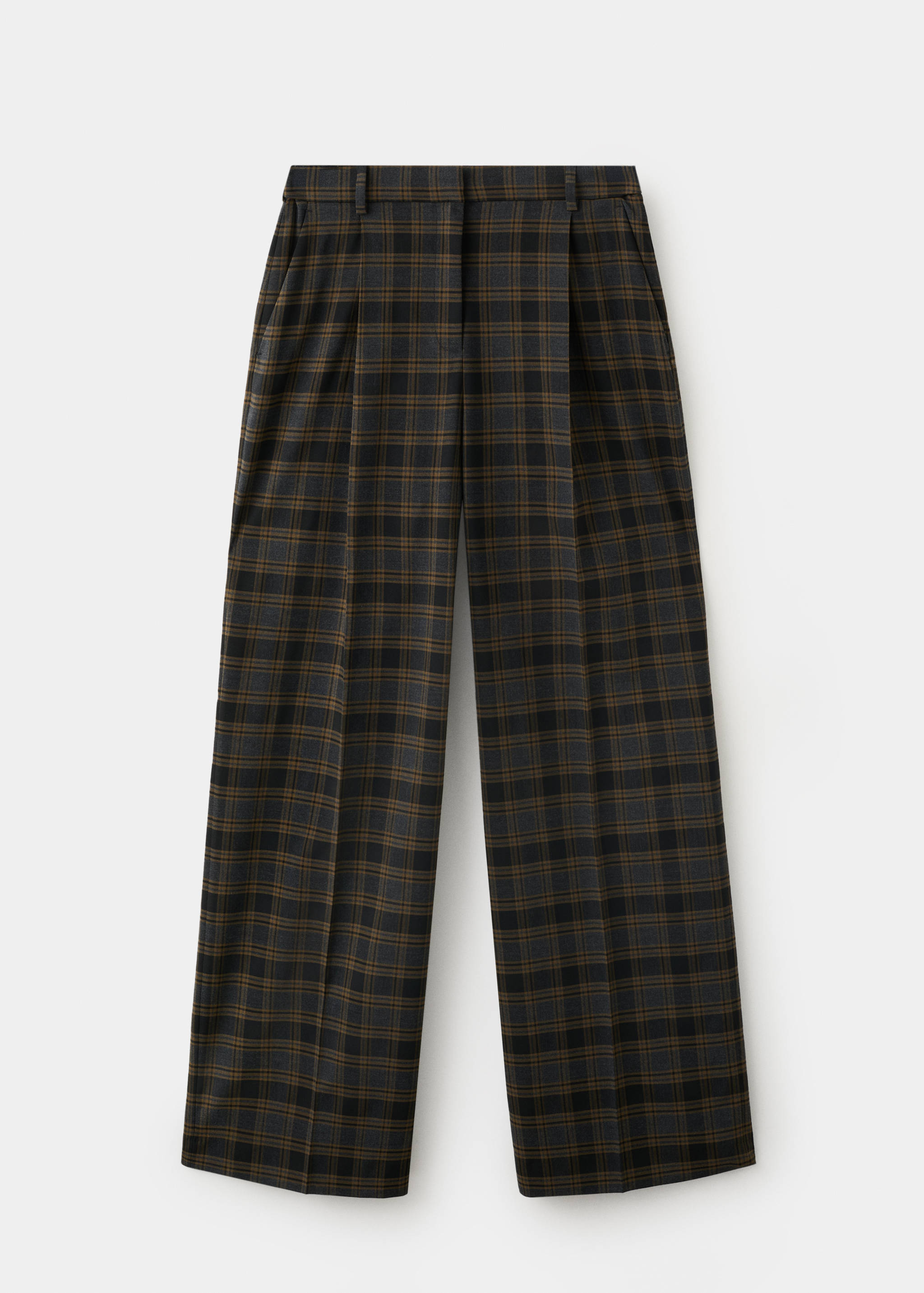 Straight-fit pleated trousers - Article without model
