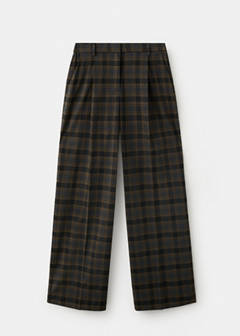 Straight-fit pleated trousers — Brown 6