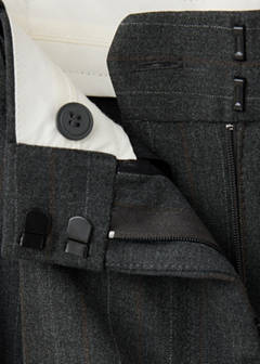 Straight-fit pleated trousers — Grey 6