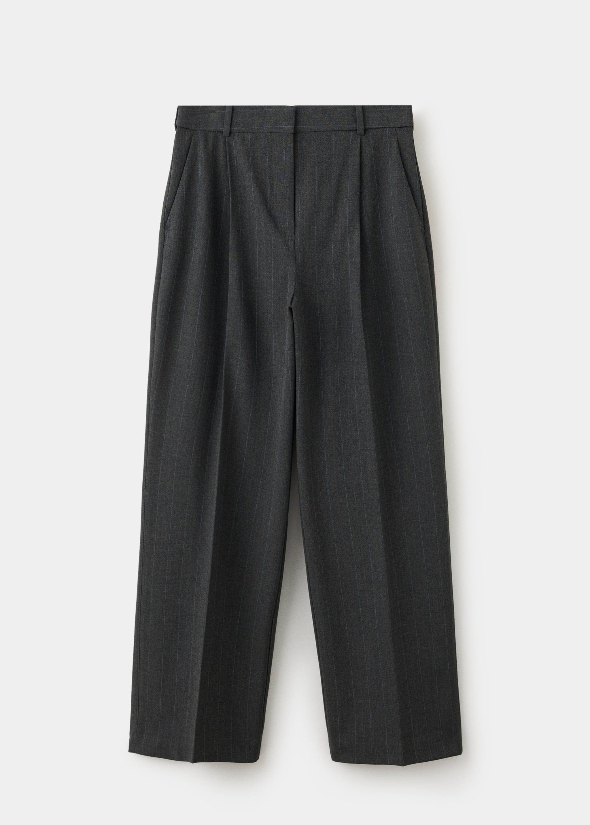Straight-fit pleated trousers - Article without model