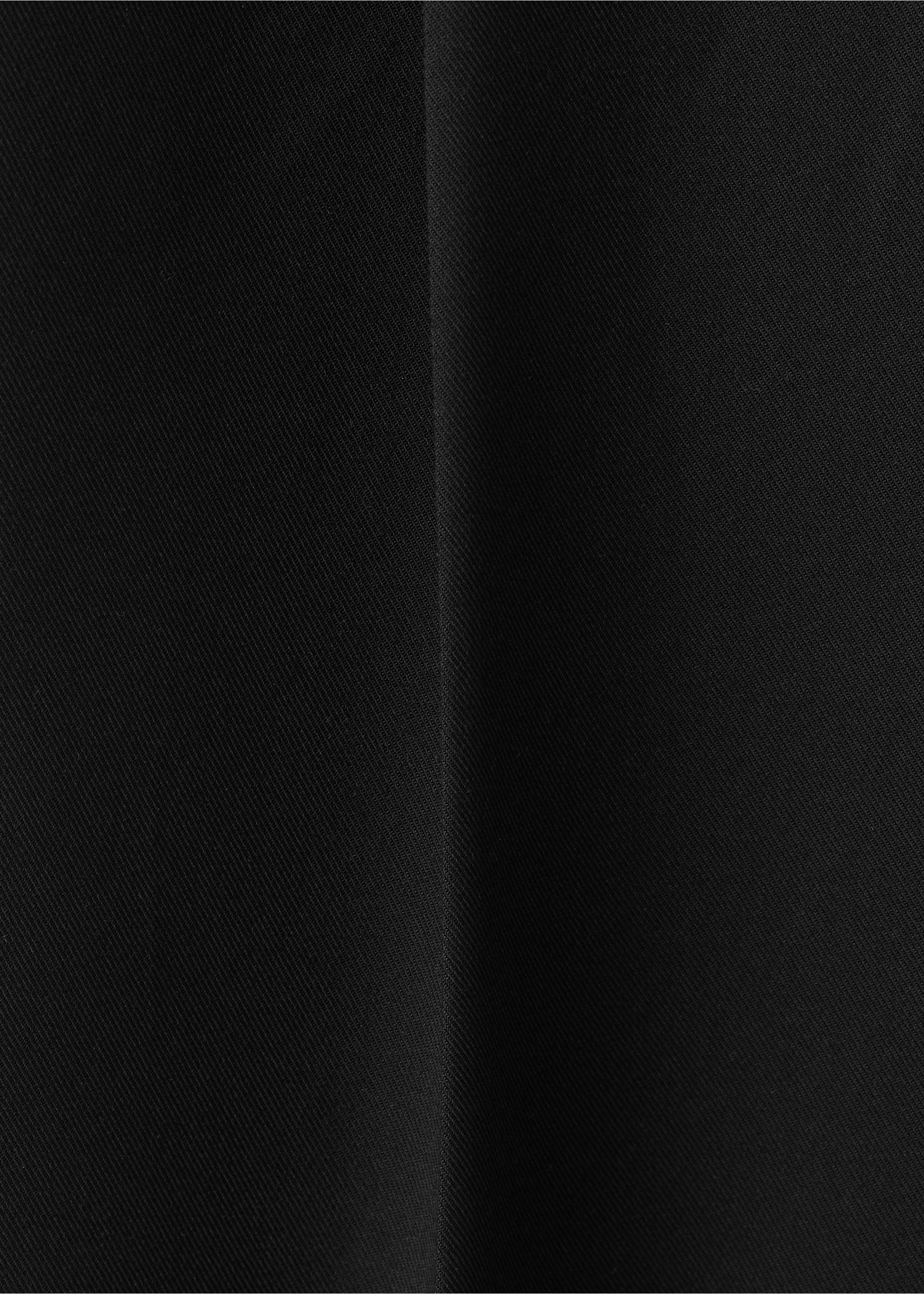 Straight-fit pleated trousers - Details of the article 8, Black. Ref: 37094428-00.