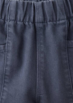 Cotton trousers with elasticated waistband — Navy 3