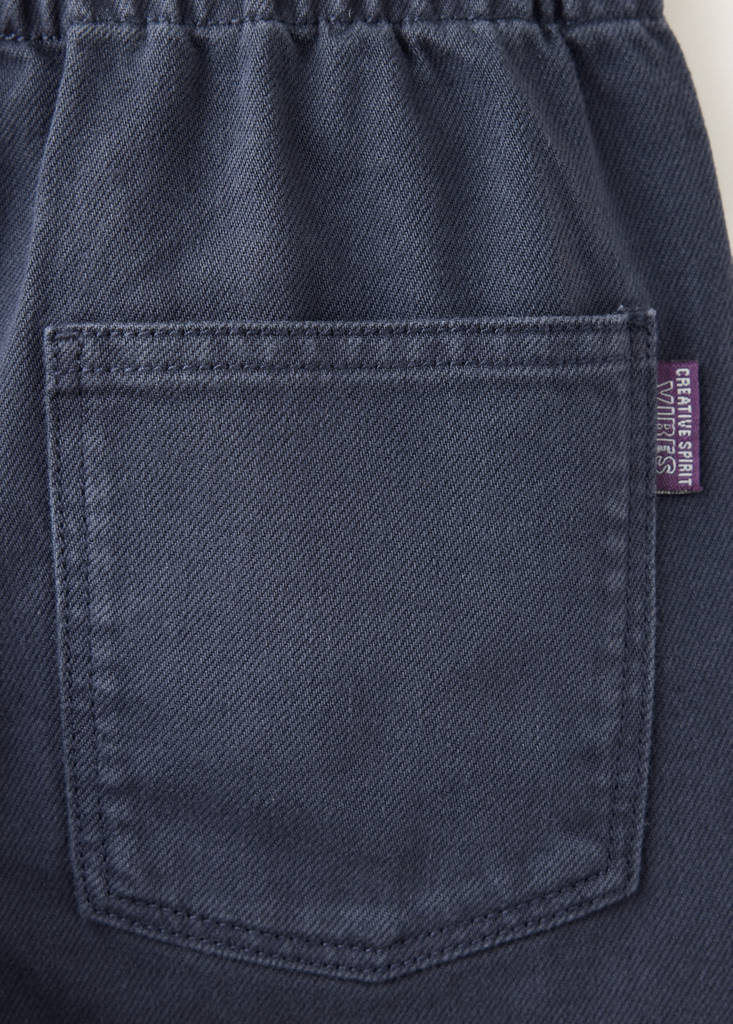 Cotton trousers with elasticated waistband - thumbnail 5