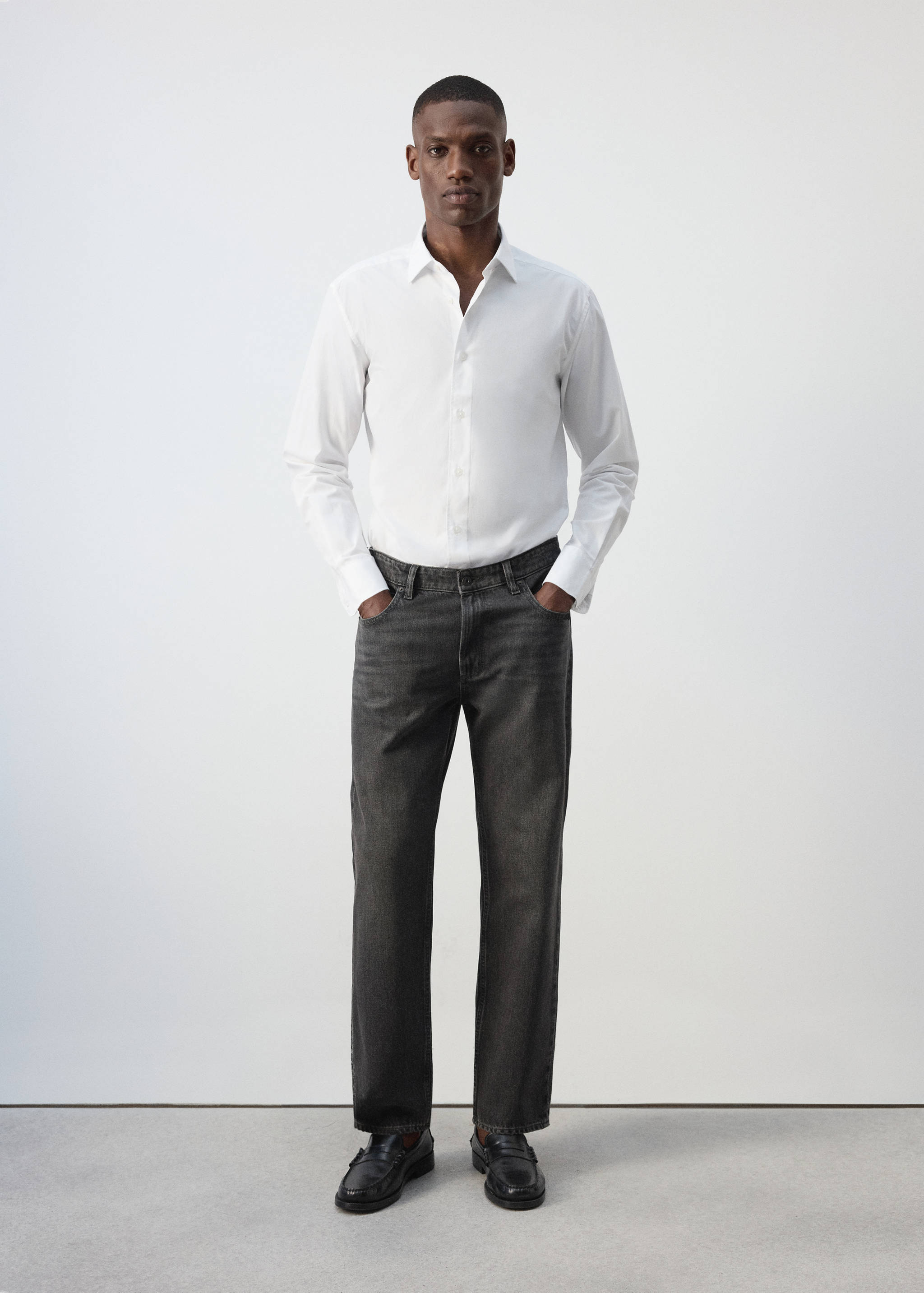 Regular-fit 100% cotton shirt - General plane