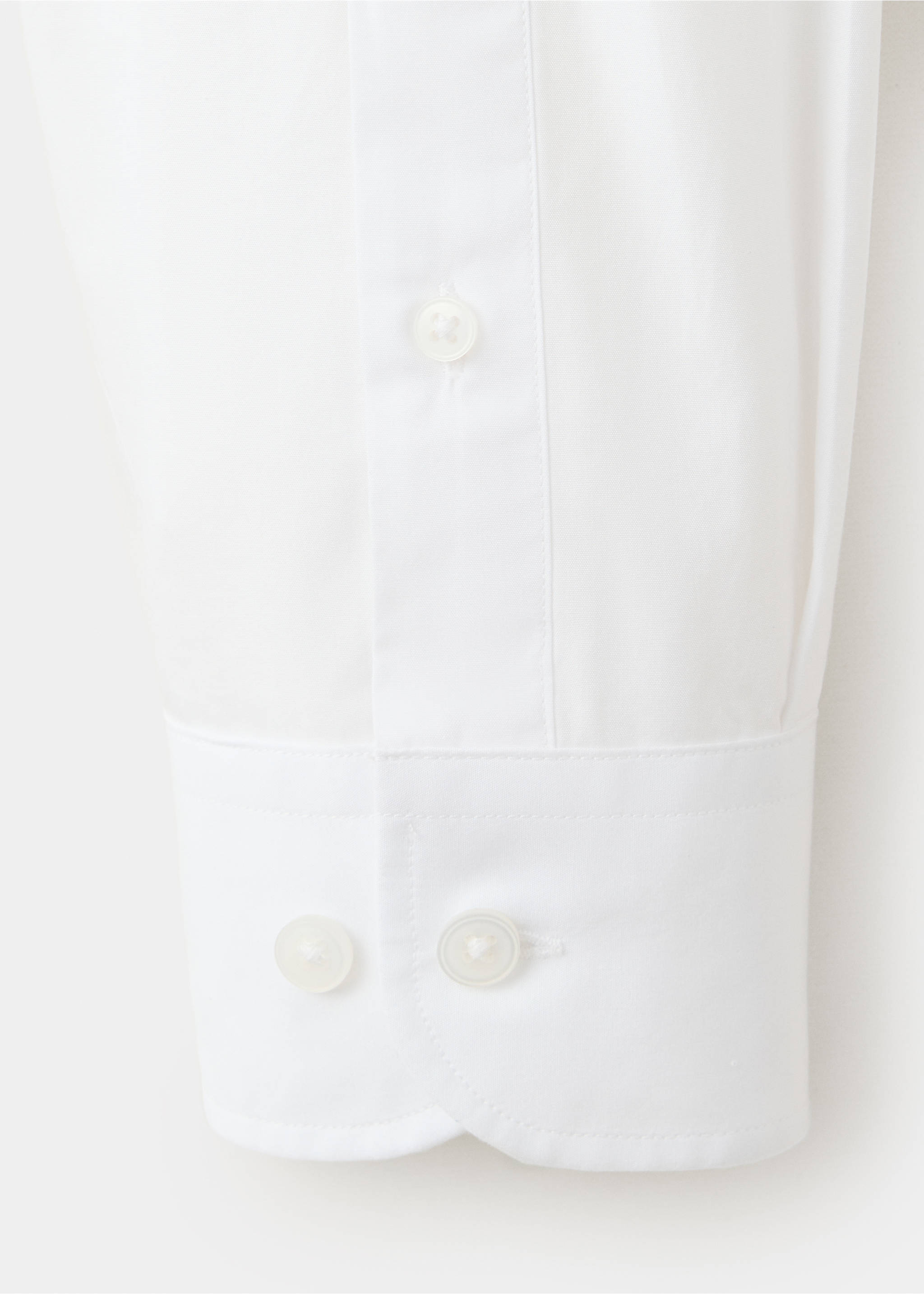 Regular-fit 100% cotton shirt - Details of the article 0, White. Ref: 37094431-00.