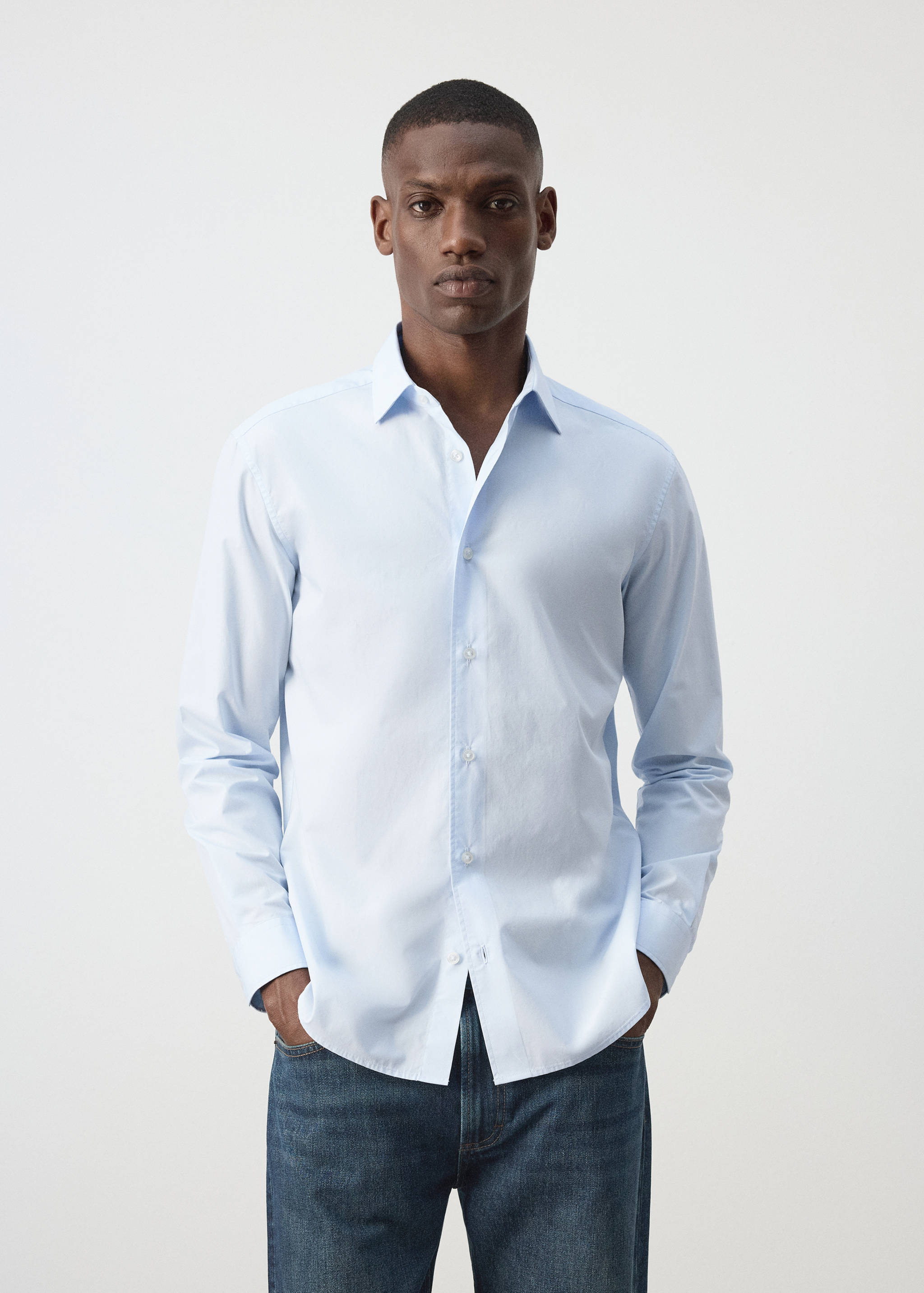 Regular-fit 100% cotton shirt - Medium plane