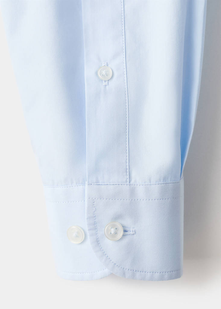 Regular-fit 100% cotton shirt — Sky Blue