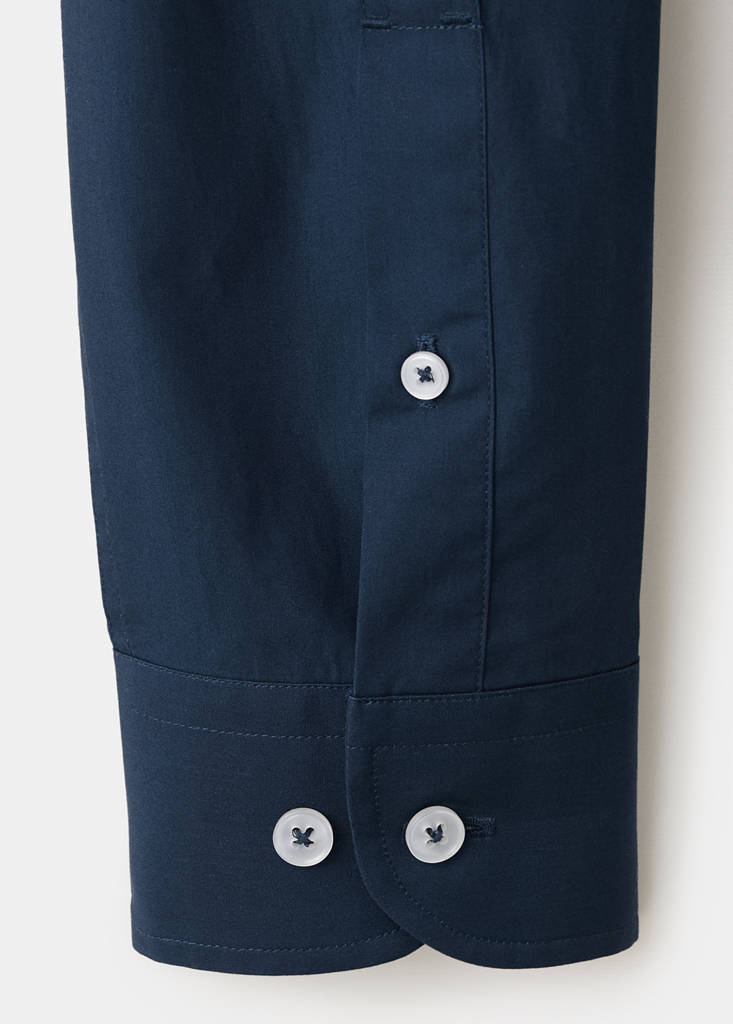 Regular-fit 100% cotton shirt — Navy