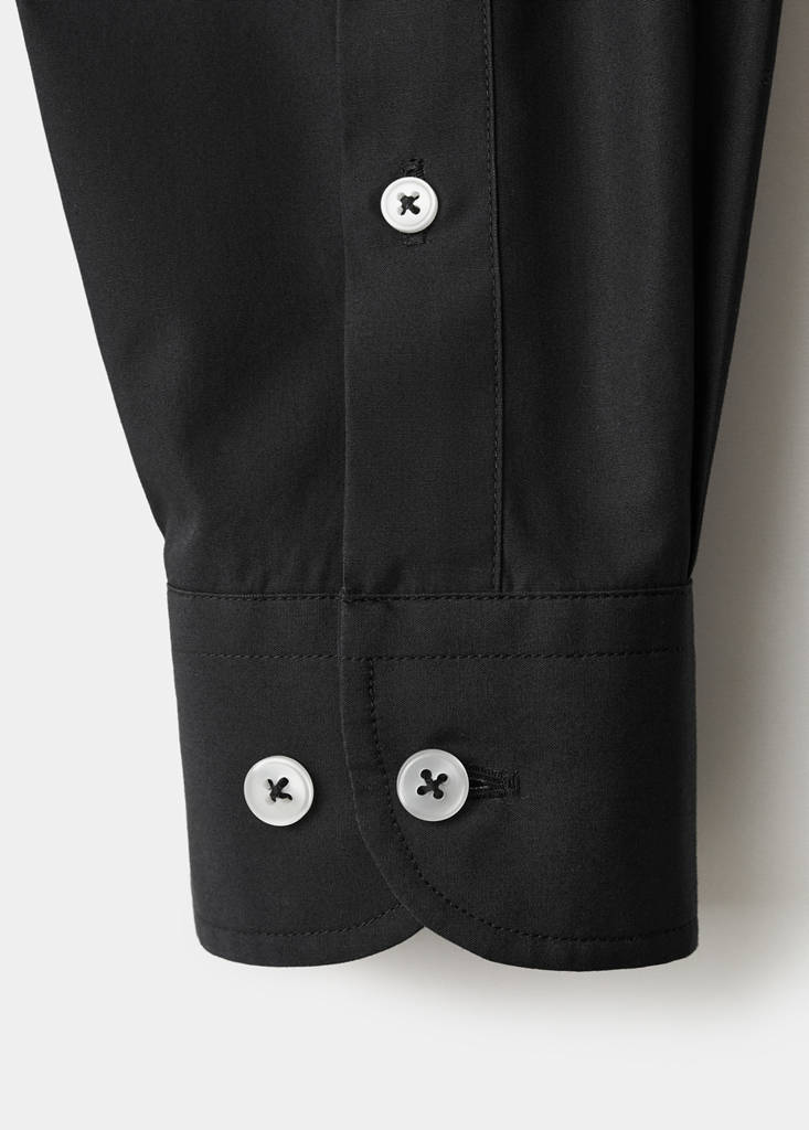 Regular-fit 100% cotton shirt — Black