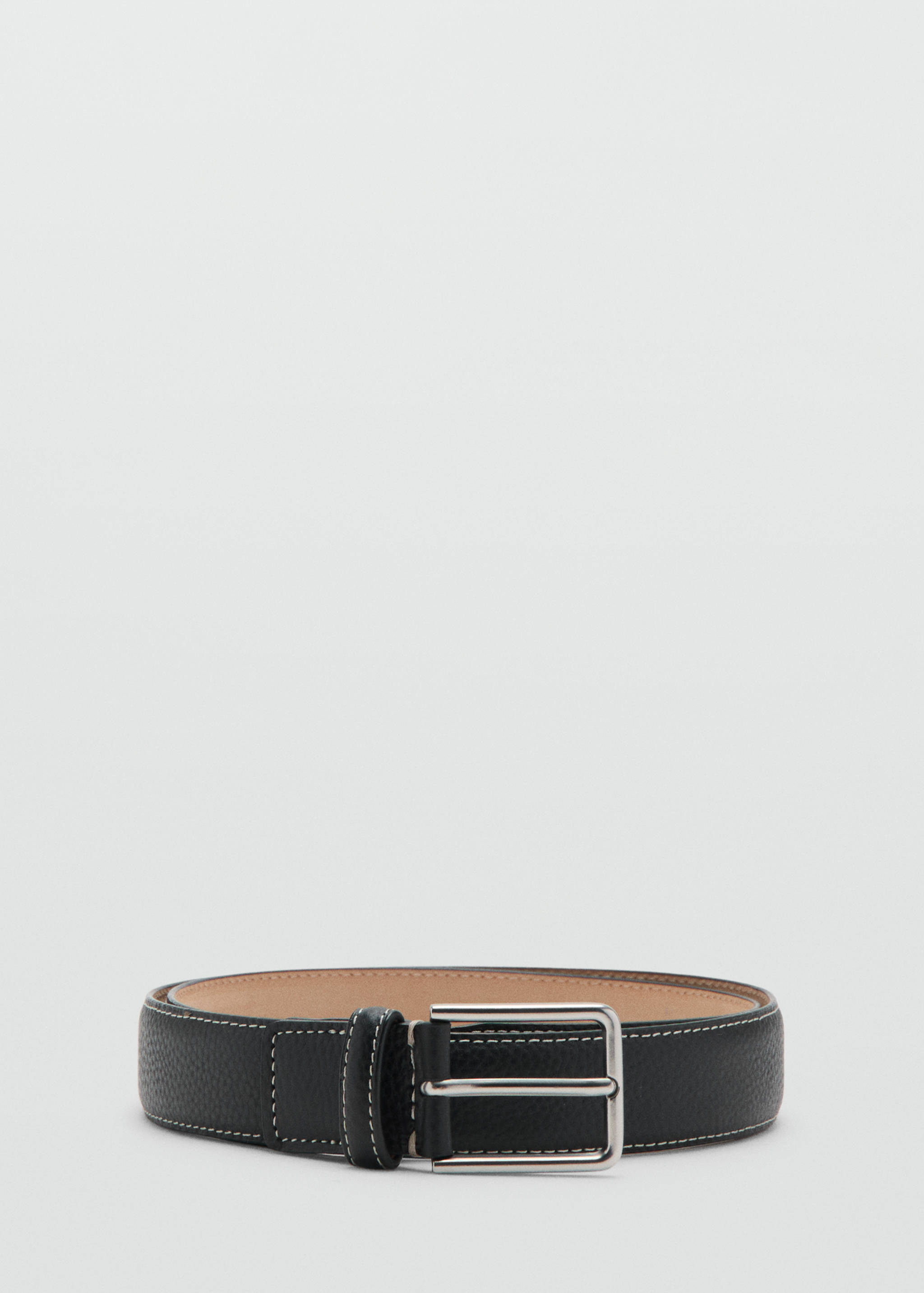 Leather belt with contrast stitching - Article without model