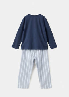 Striped pyjama set — Navy 3