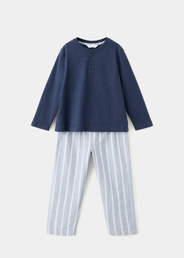Striped pyjama set — Navy