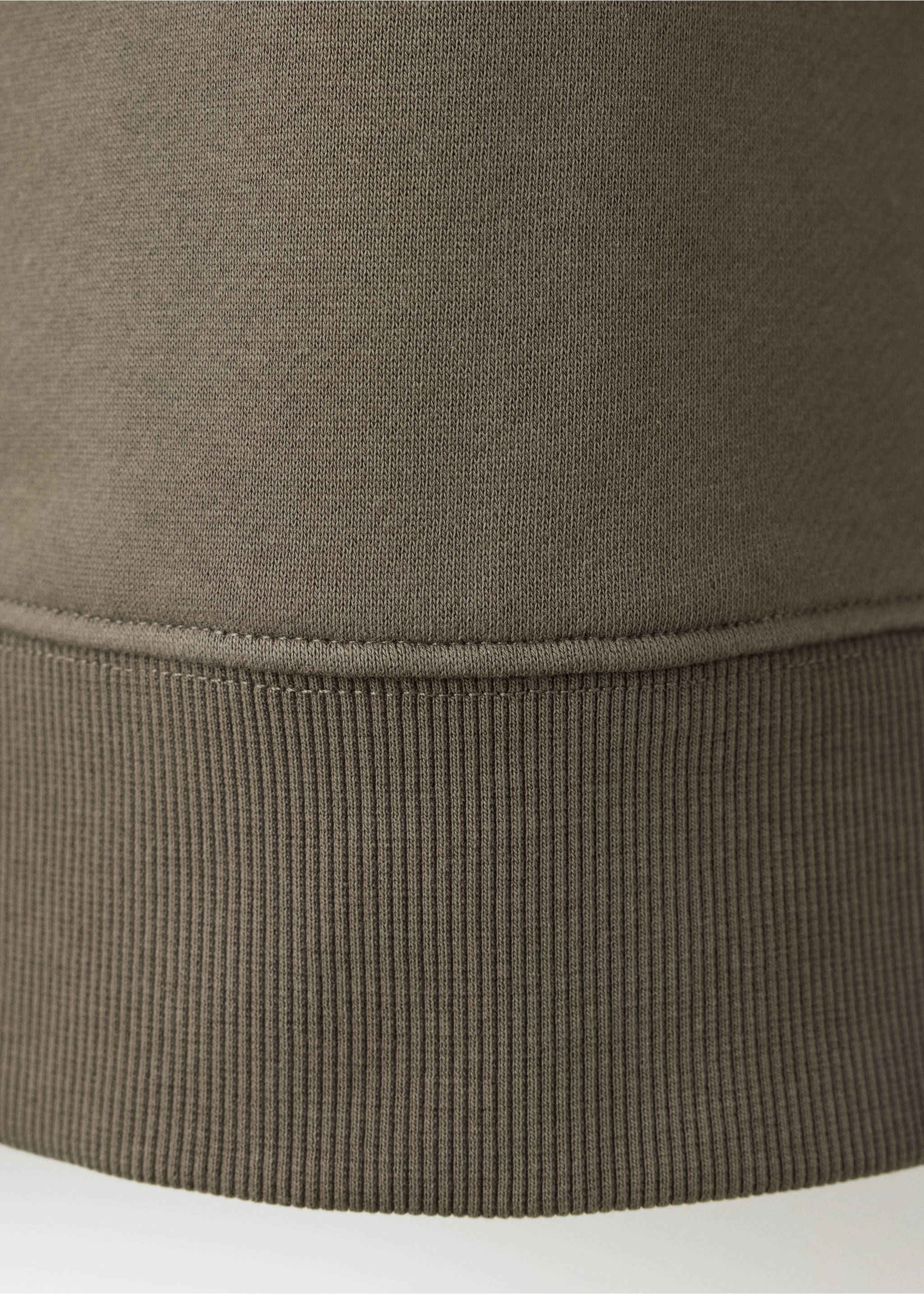 Relaxed-fit cotton sweatshirt - Details of the article 0, Mink Grey. Ref: 37094434-00.