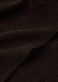 Wool-blend blanket with fringes — Chocolate 2