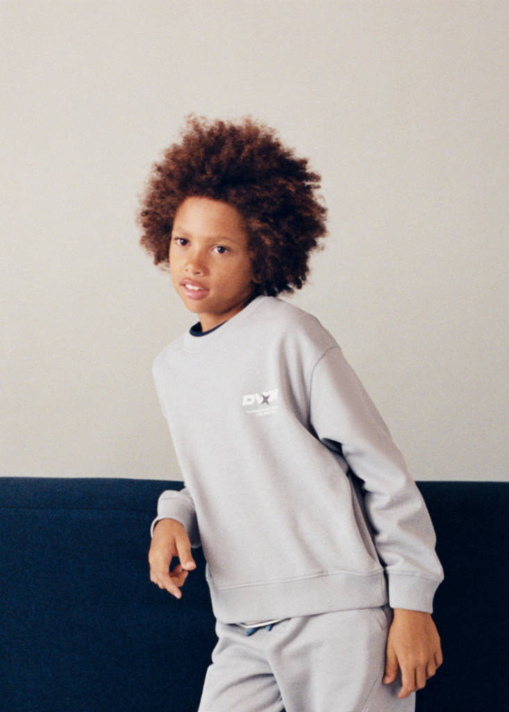 Relaxed fit sweatshirt with text detail — Grey