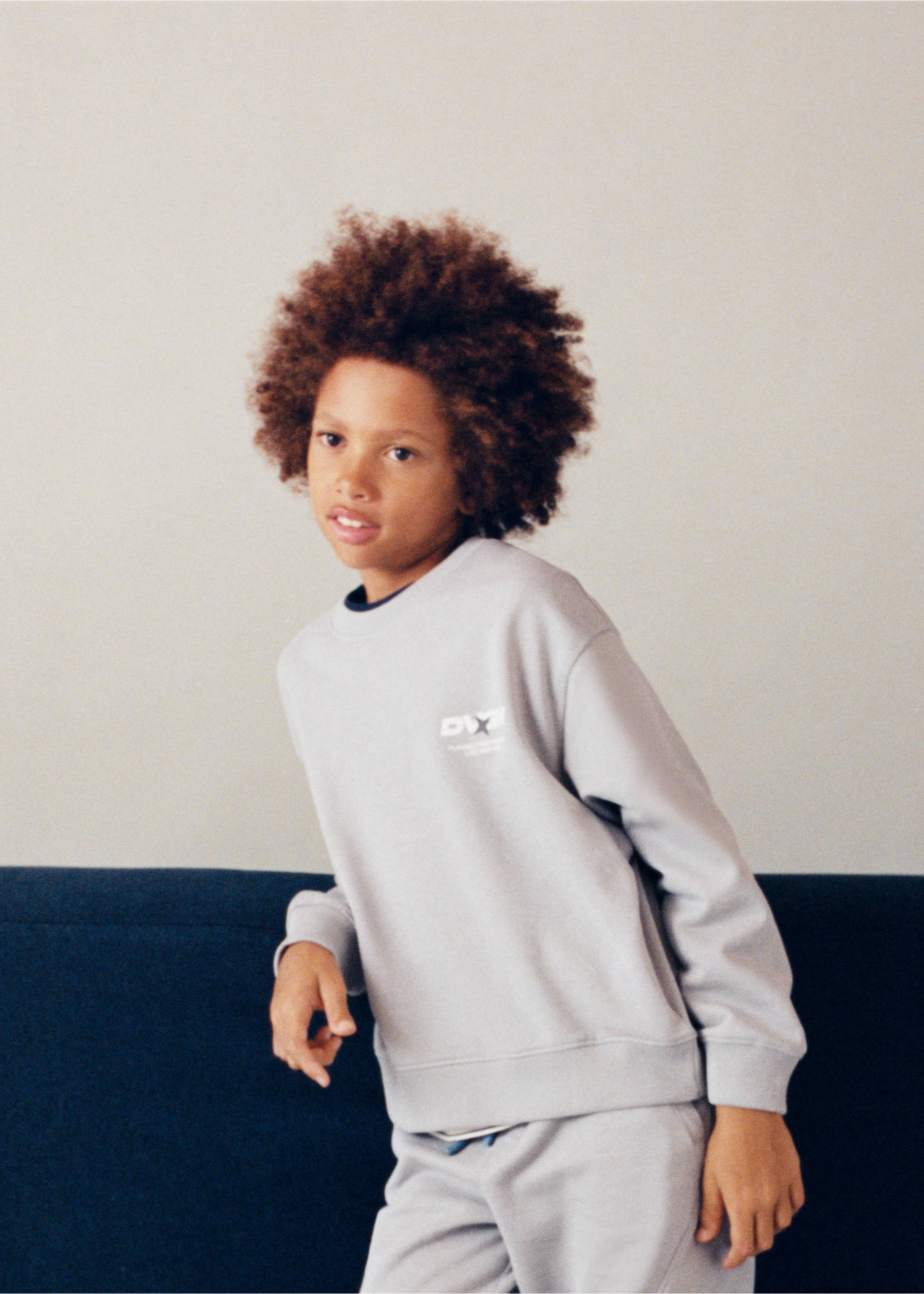 Sweat relaxed fit avec détail texte - Détail de l'article 5, Gris. Ref: 37094437-00.