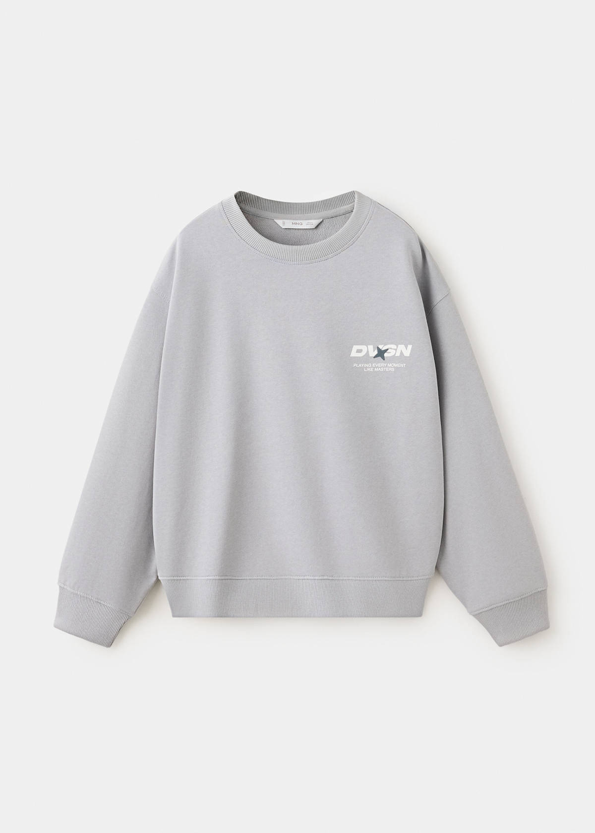Relaxed fit sweatshirt with text detail — Grey