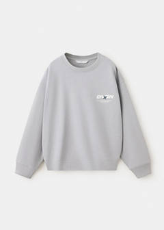 Relaxed fit sweatshirt with text detail — Grey 2