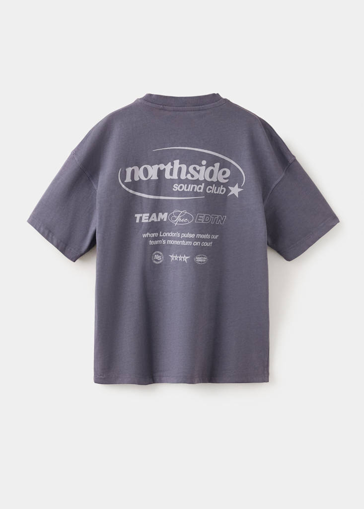 Oversized garment-dyed T-shirt — Violet