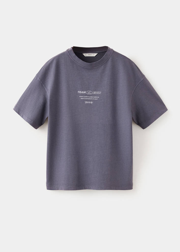 Oversized garment-dyed T-shirt — Violet
