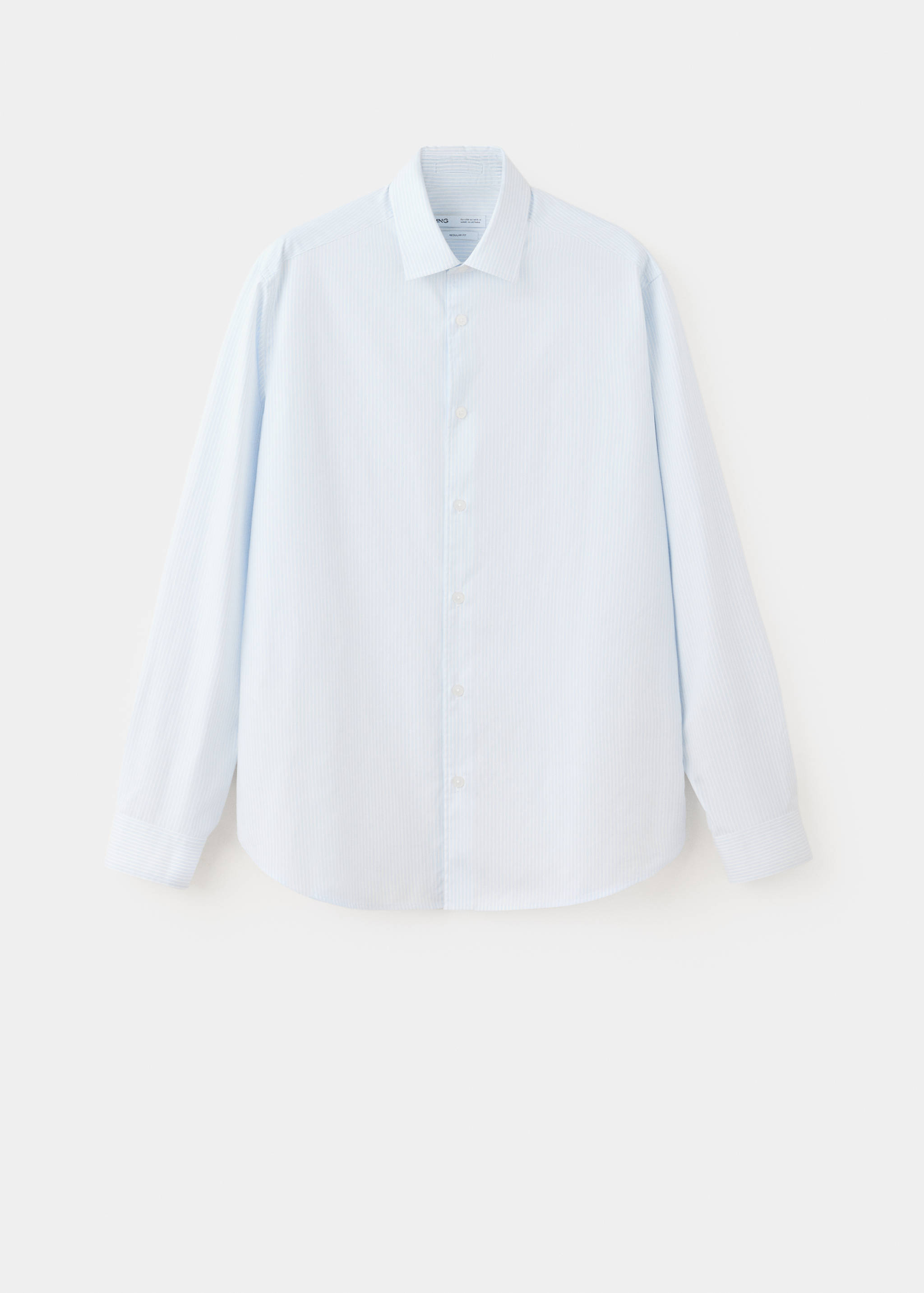 Regular fit striped cotton shirt - Article without model