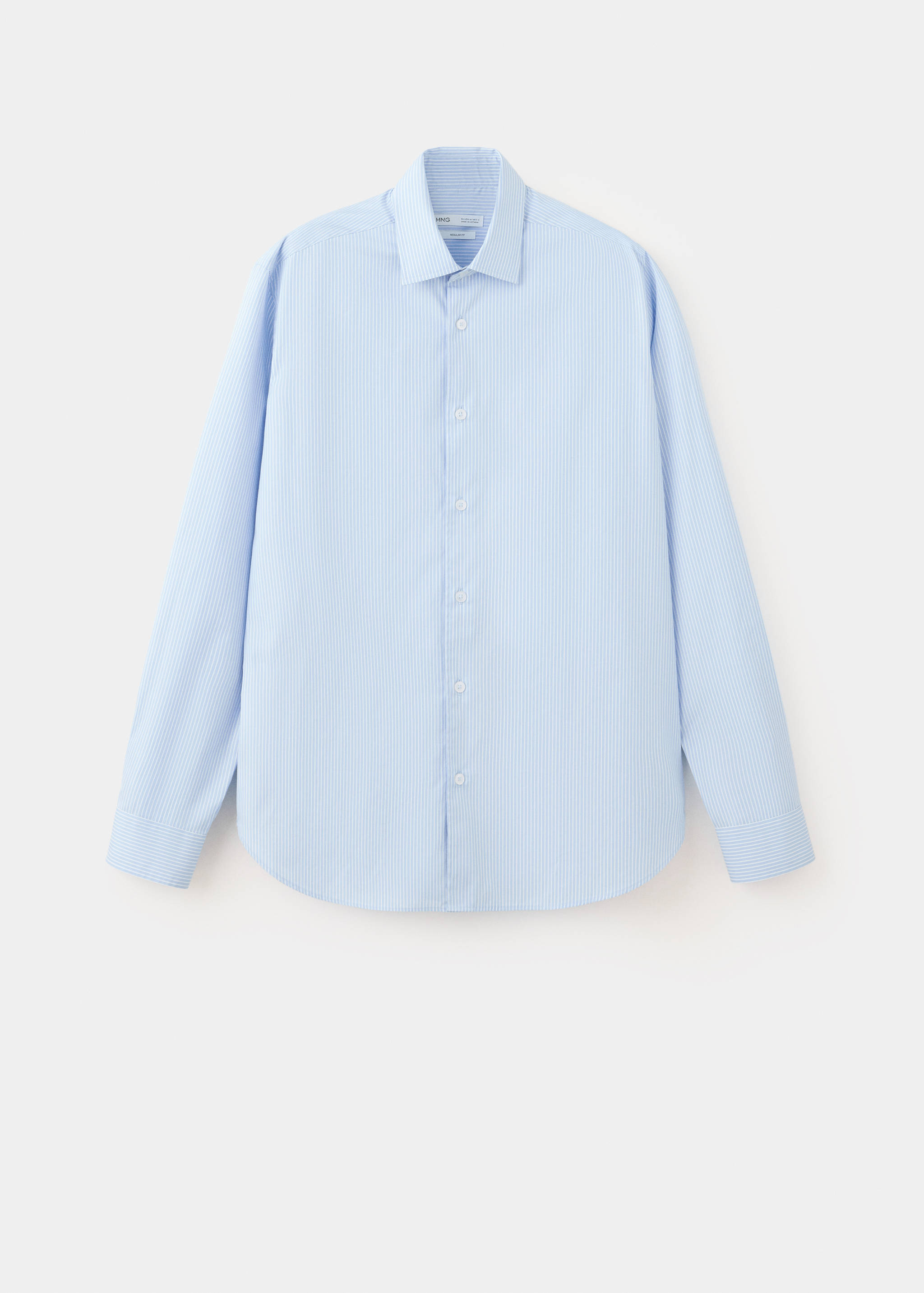 Regular fit striped cotton shirt - Article without model