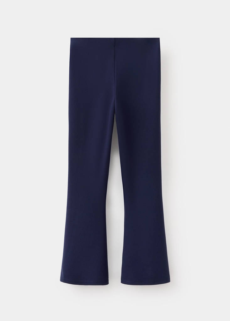 Flared leggings with studs — Navy